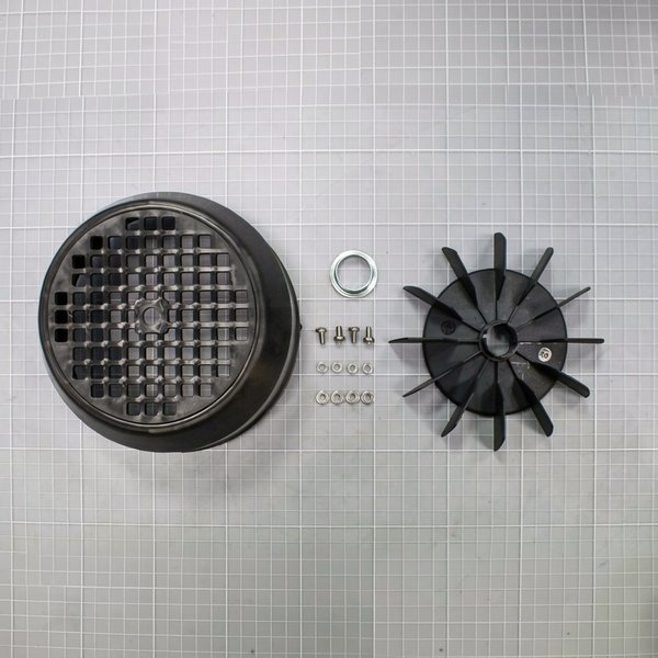 Ensemble couvercle plastique + bague + hélice de ventilateur PPE VICTORIA Plus Silent 1,5 CV à 3 CV (sauf 3 CV