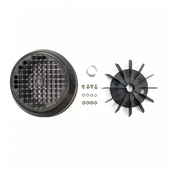 Ensemble couvercle plastique + bague + hélice de ventilateur PPE VICTORIA Plus Silent 1,5 CV à 3 CV (sauf 3 CV