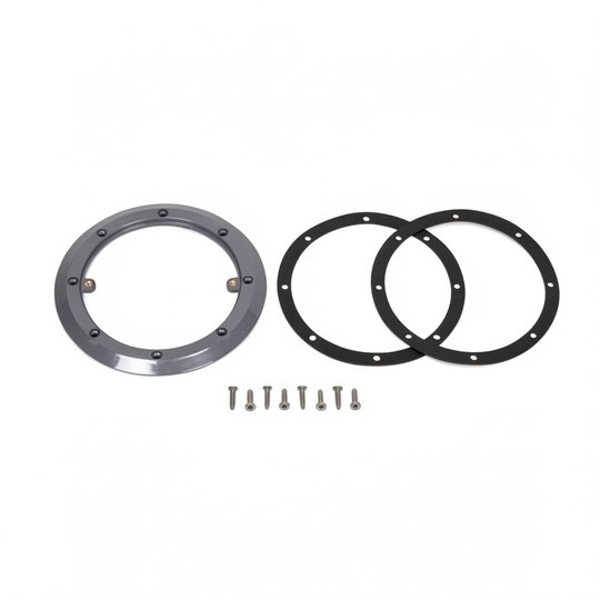 Bride BDF (+ joints + vis Parker 5,5x25mm) anti-vortex avec inserts métriques en laiton - ANTHRACITE
