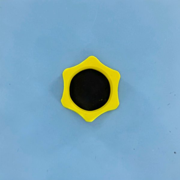 Bouchon fileté, G 3/8, coloris jaune, avec joint plat