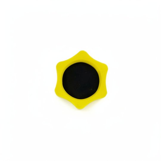Bouchon fileté, G 3/8, coloris jaune, avec joint plat