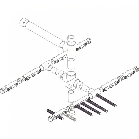 Ensemble collecteur pour Ø1800 Ø125