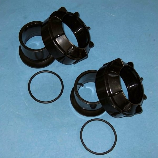 Kit raccord union PPE Onga/Swimmey/Atlas/Nocchi (entree + sortie) (écrou-manchon-joint x2)