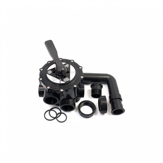 Vanne Side multivoies 2" noire avec jonctions entraxe 230 mm - 43034 (existe en blanc 11156)