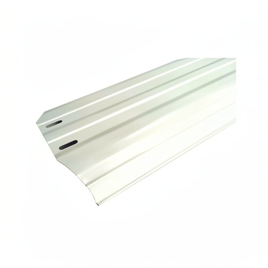 Margelle droite métallique blanche (150x705 mm)