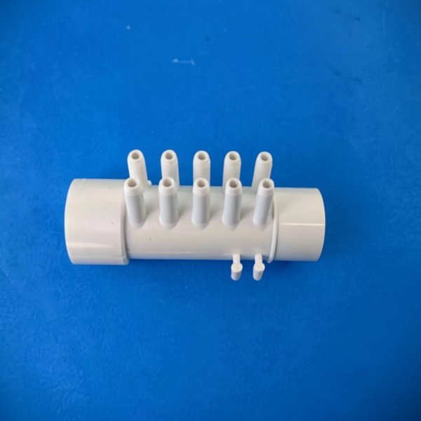 Collecteur d'air (Manifold) 1"1/2 X 1"1/2 M/F 10 sortie 3/8 " lisses avec 4 bouchons