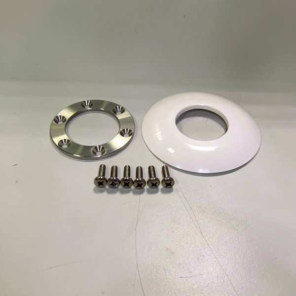 Enjoliveur plastique + bride inox + vis métrique BOR
