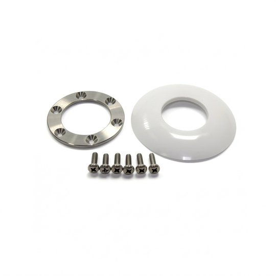 Enjoliveur plastique + bride inox + vis métrique BOR