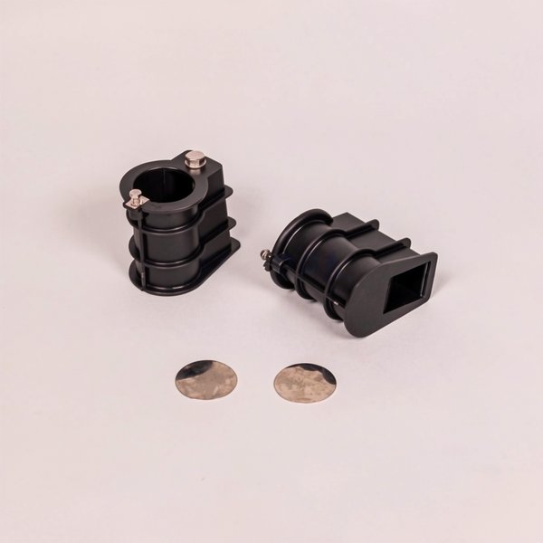Ancrage d'echelle + FV pour tube Ø43 avec prise de terre x2
