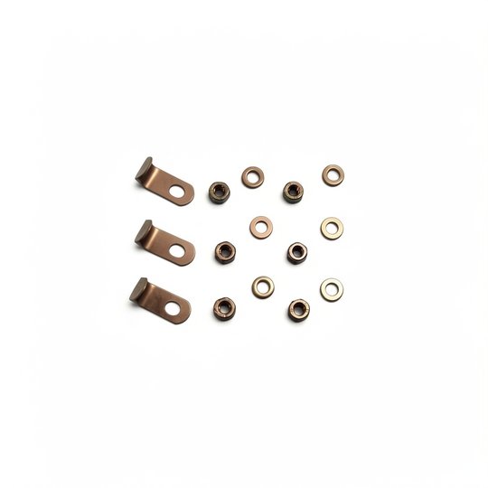 Clips inox (x3) + écrous et rondelles (x6) PROJ