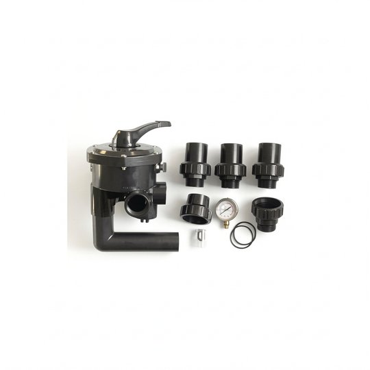 Vanne Side noire 1"1/2 MPV03 avec liaisons pour filtres SP, S, MFS - Entraxe 125 mm