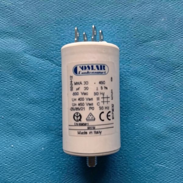 Condensateur MKA 20µF 450V 40X70 avec vis M8 et cosse Double