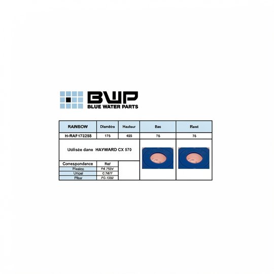 Cartouche HAYWARD CX 570 D178/H499