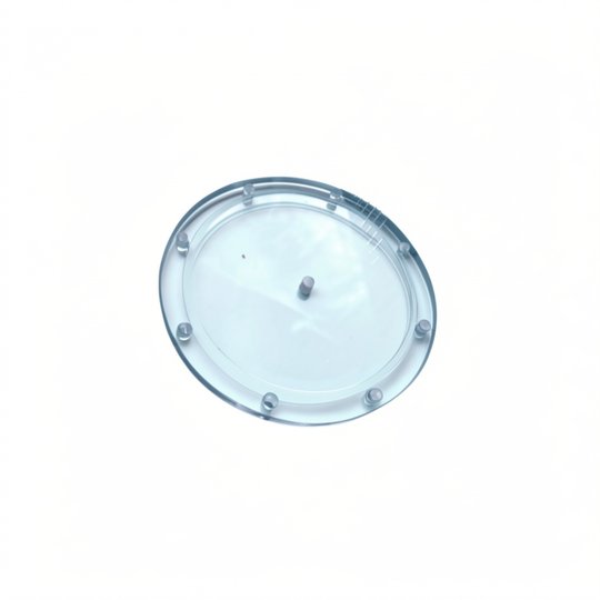 Couvercle transparent métacrilate D.280 épaisseur 20mm 8 trous avec filetage mano 1/4'