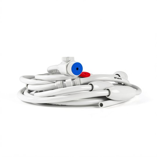 Tuyau d'alimentation blanc 9 m/8 flotteurs/3 raccords tournants/prise murale - G-5