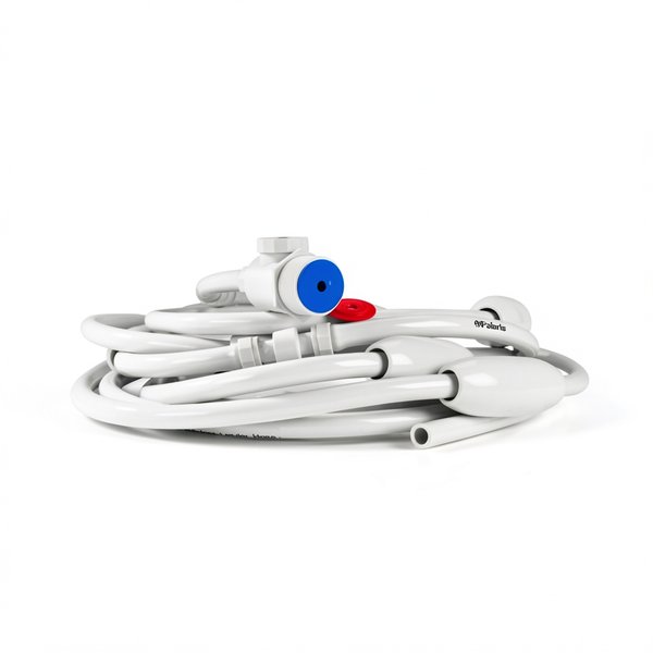 Tuyau d'alimentation blanc 9 m/8 flotteurs/3 raccords tournants/prise murale - G-5