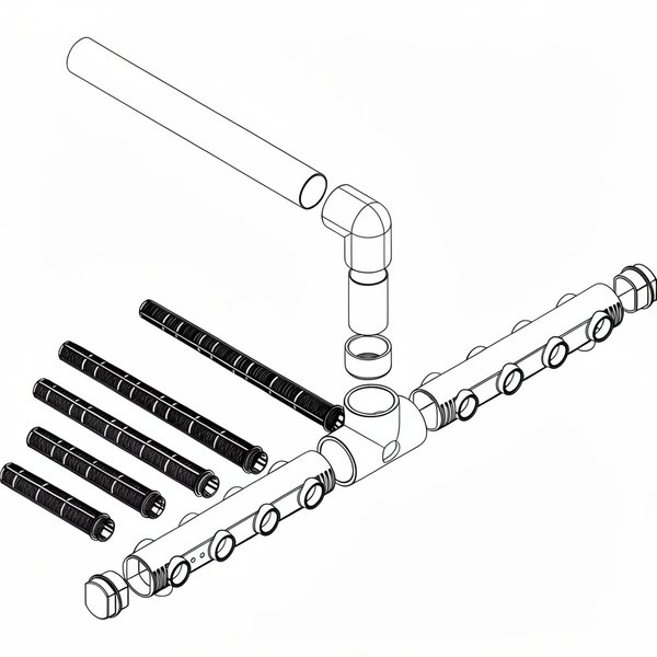 Ensemble collecteur BP.1400-75 + crépines 1"1/2 pour Praga 09210, 00689 1"1/2