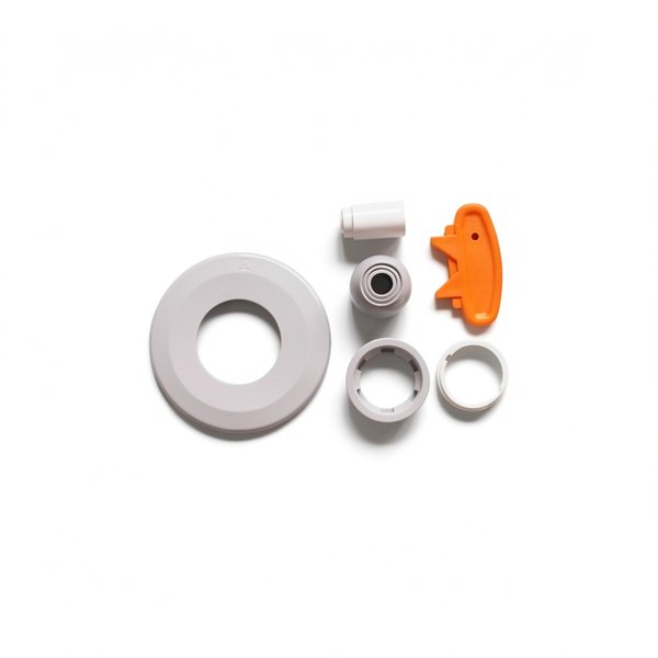 Ensemble rotule + siège + écrou + enjoliveur pour refoulement Multiflow - GRIS