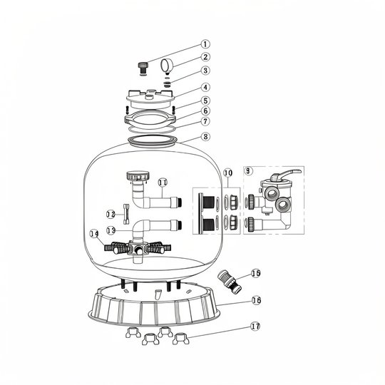 Filtre Bobiné VIPool Side 11-15m3