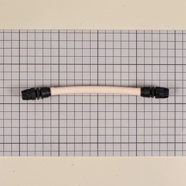 Tube santoprène avec raccords pour pompe MP2 noire de 1,5/4/6/10/12 L/h - L 180mm, Ø10mm
