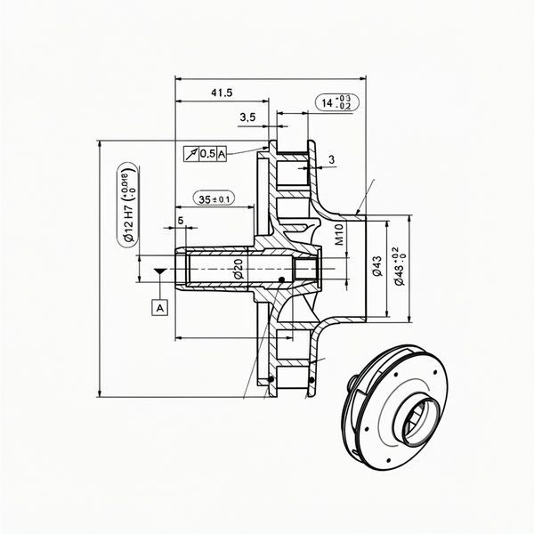 Turbine Ø115 mm L.14 mm