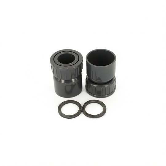 Jeu de 2 raccords demi-union 1"1/2 50mm wns01766 + joint