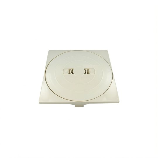 Couvercle rond + cadre carré SK Prestige - SABLE