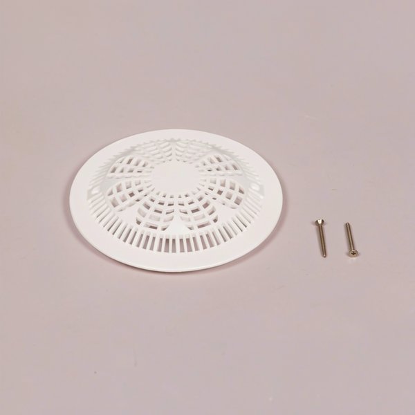Grille anti-vortex BDF NORMA préfabriqué avec vis Parker - BLANC