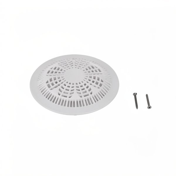 Grille anti-vortex BDF NORMA préfabriqué avec vis Parker - BLANC