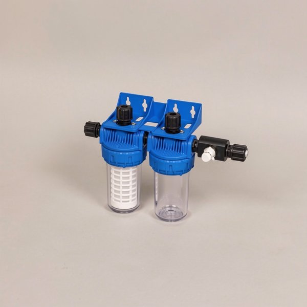 Porte-sondes Pro-H2CR complet avec 2 vases filtrants, raccords et robinet pour panneau de régulation