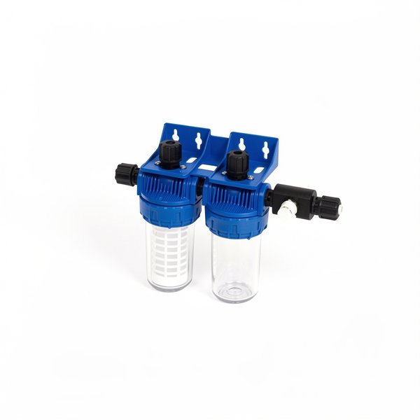 Porte-sondes Pro-H2CR complet avec 2 vases filtrants, raccords et robinet pour panneau de régulation
