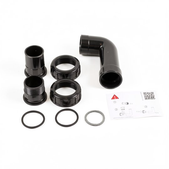 Liaison supérieure et inférieure de vanne noire NM 2" - Entraxe 125 mm pour vanne 14904