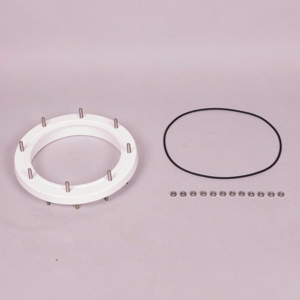 Ensemble bride de couvercle blanc + joint + écrou