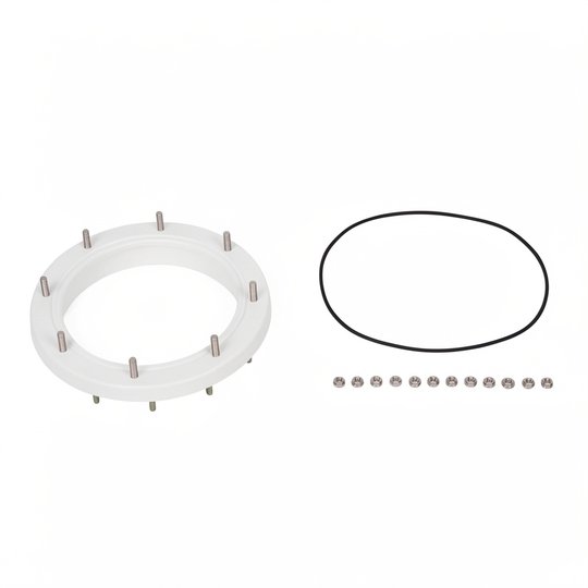 Ensemble bride de couvercle blanc + joint + écrou