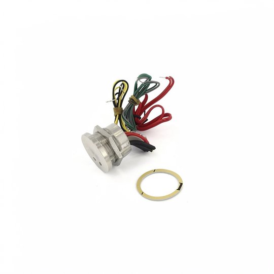 Bouton poussoir Wellness inox Ø 28 mm - 2 LED