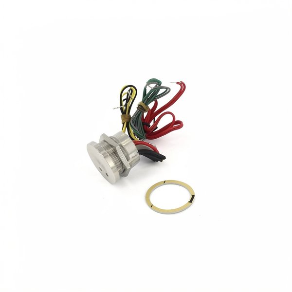 Bouton poussoir Wellness inox Ø 28 mm - 2 LED