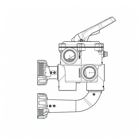 Vanne noire side 1"1/2 Classic Plus avec liaisons entraxe 125 mm (existe en blanc 74999)