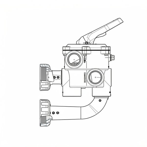 Vanne noire side 1"1/2 Classic Plus avec liaisons entraxe 125 mm (existe en blanc 74999)