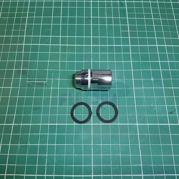 Ensemble d'articulation chromée 1/2" m-h