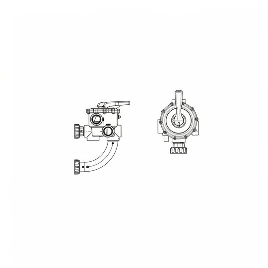 Vanne blanche Side multivoies Classic Plus 2'' avec jonctions entraxe 230 mm