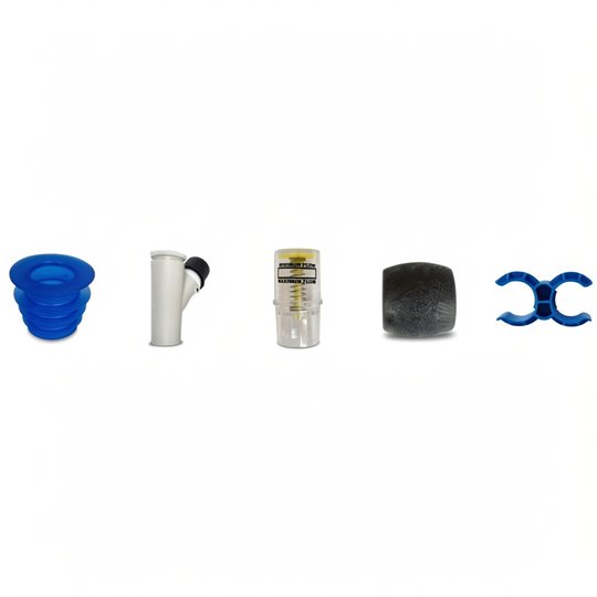 Kit d'accessoires (collier de serrage + vanne de réglage + régulateur de pression + flotteur + adaptateur coni
