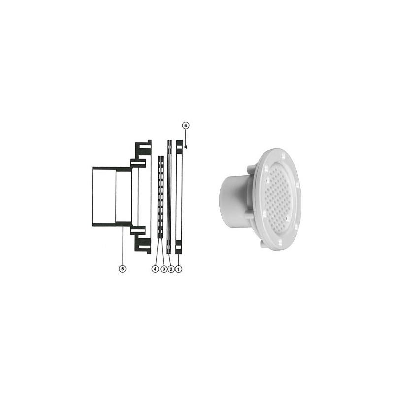 Buse COFIES Réglable béton-liner 2'' - Ø63mm