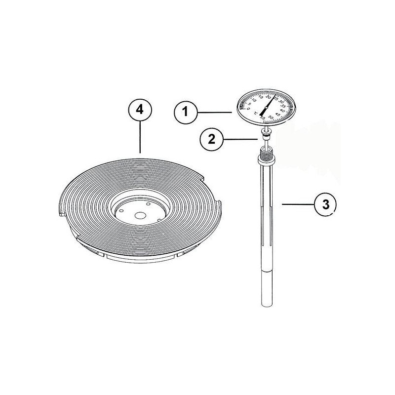 Kit thermomètre skimmer