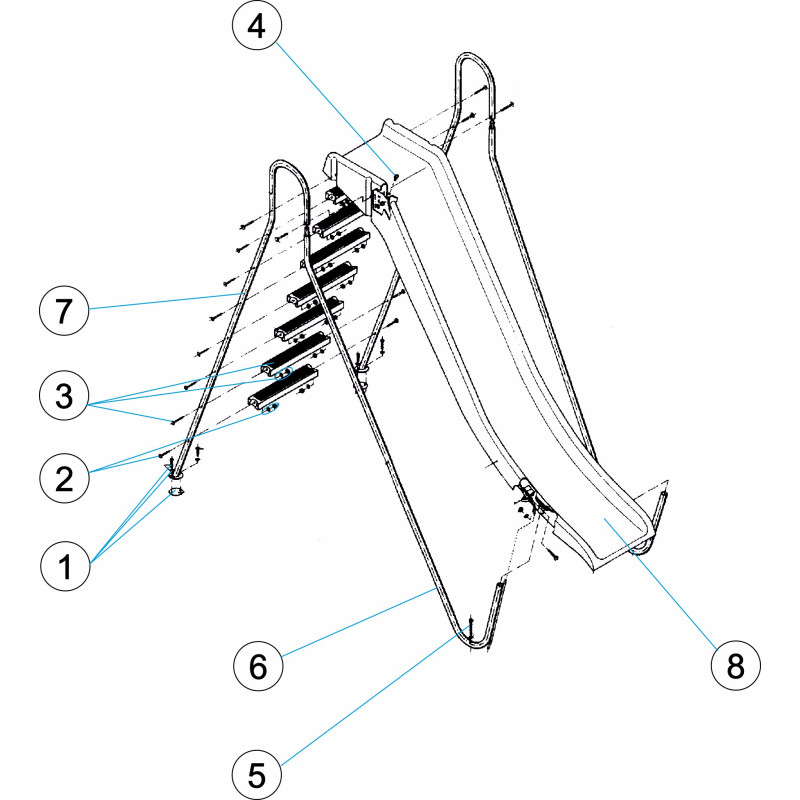 Toboggan droit