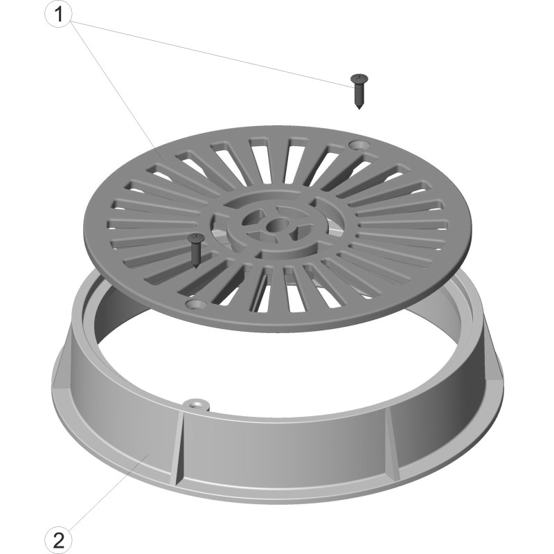 Grille écoulement ronde Ø 200 inox