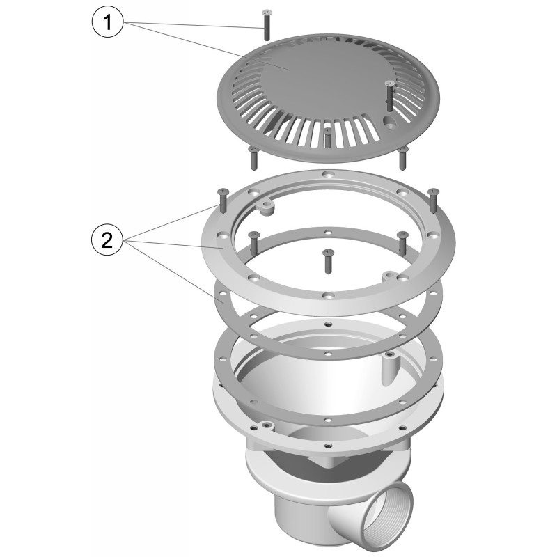 Bonde de fond Ø 210 anti-vortex LINER