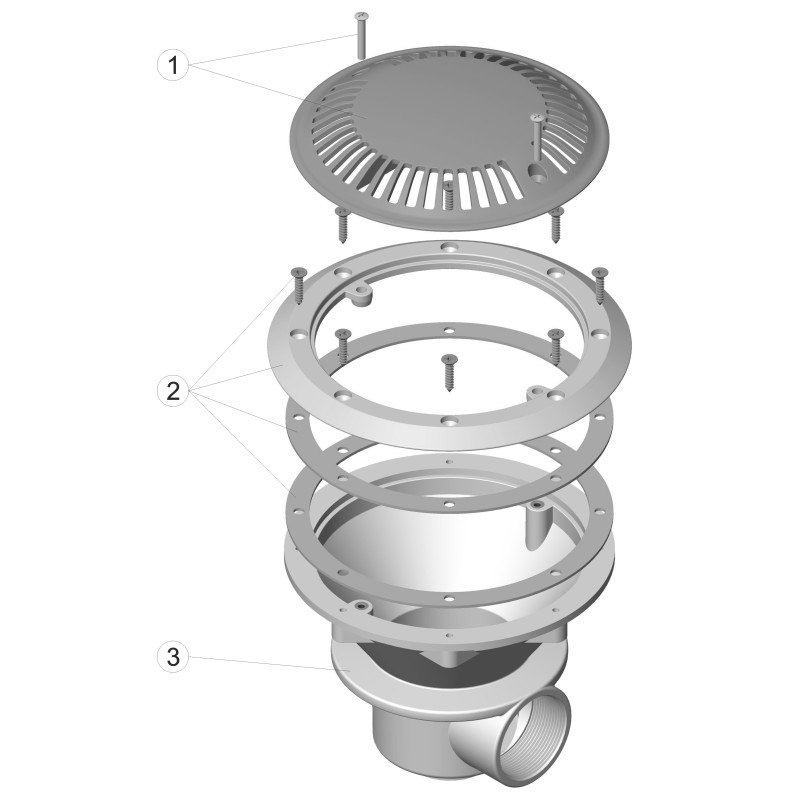 Bonde de fond 2" anti-vortex LINER