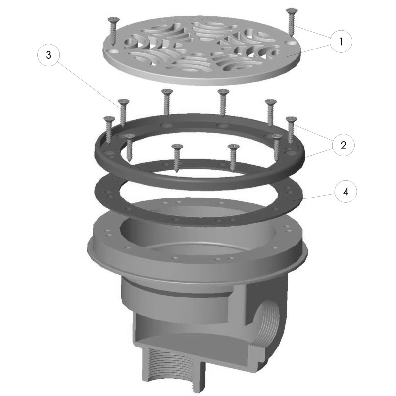 Bonde de fond 1 1/2" piscine PRÉFABRIQUÉ