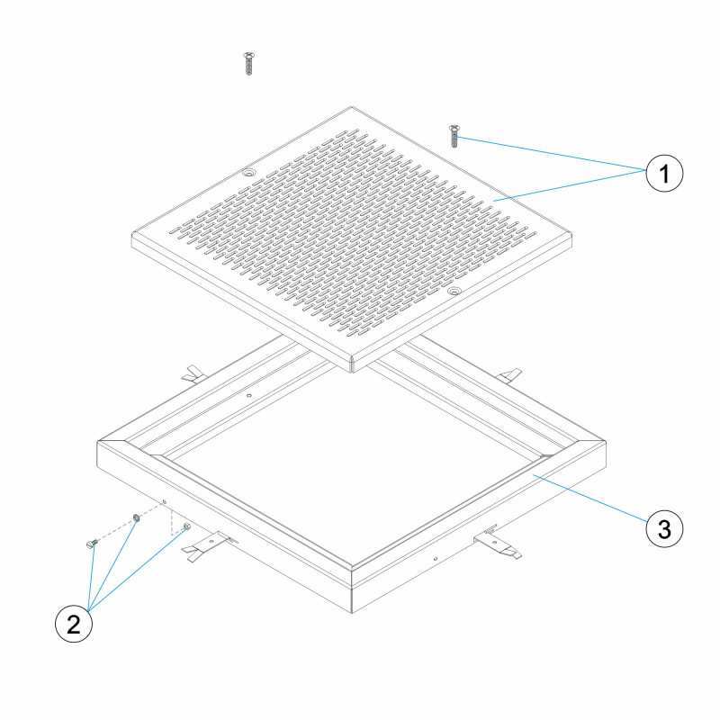 Grille de de BDF carrée inox 316