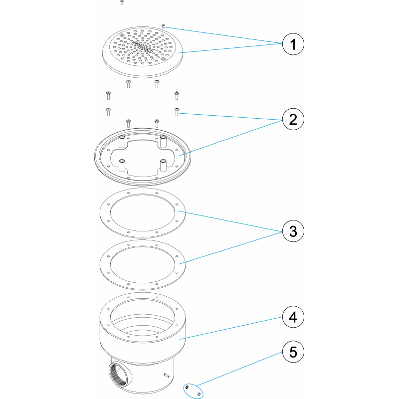 Bonde de fond STYLE anti-vortex ronde LINER